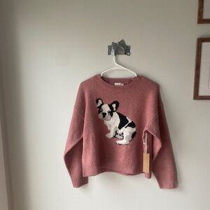 Soft pink dog sweater